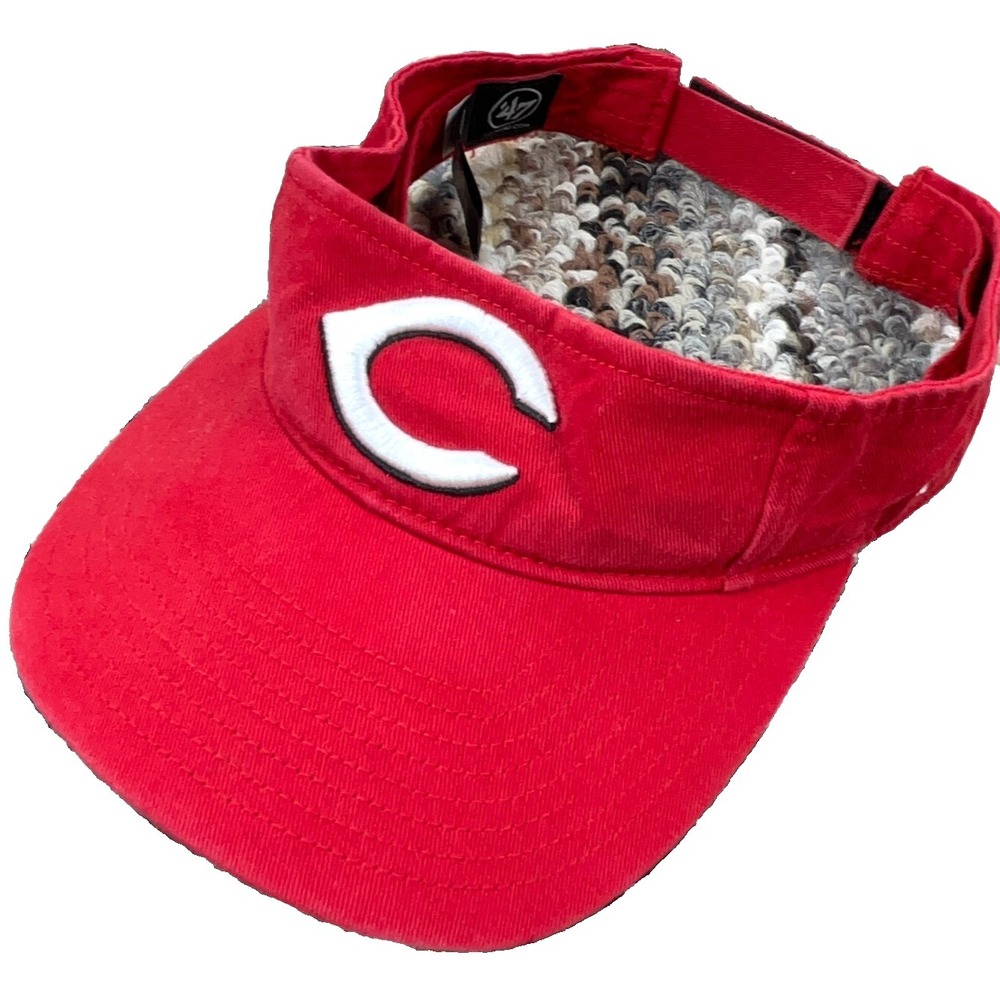 Cincinnati Reds Hat Sun Visor Strap Back Adjustable MLB Baseball Plain Logo Cap